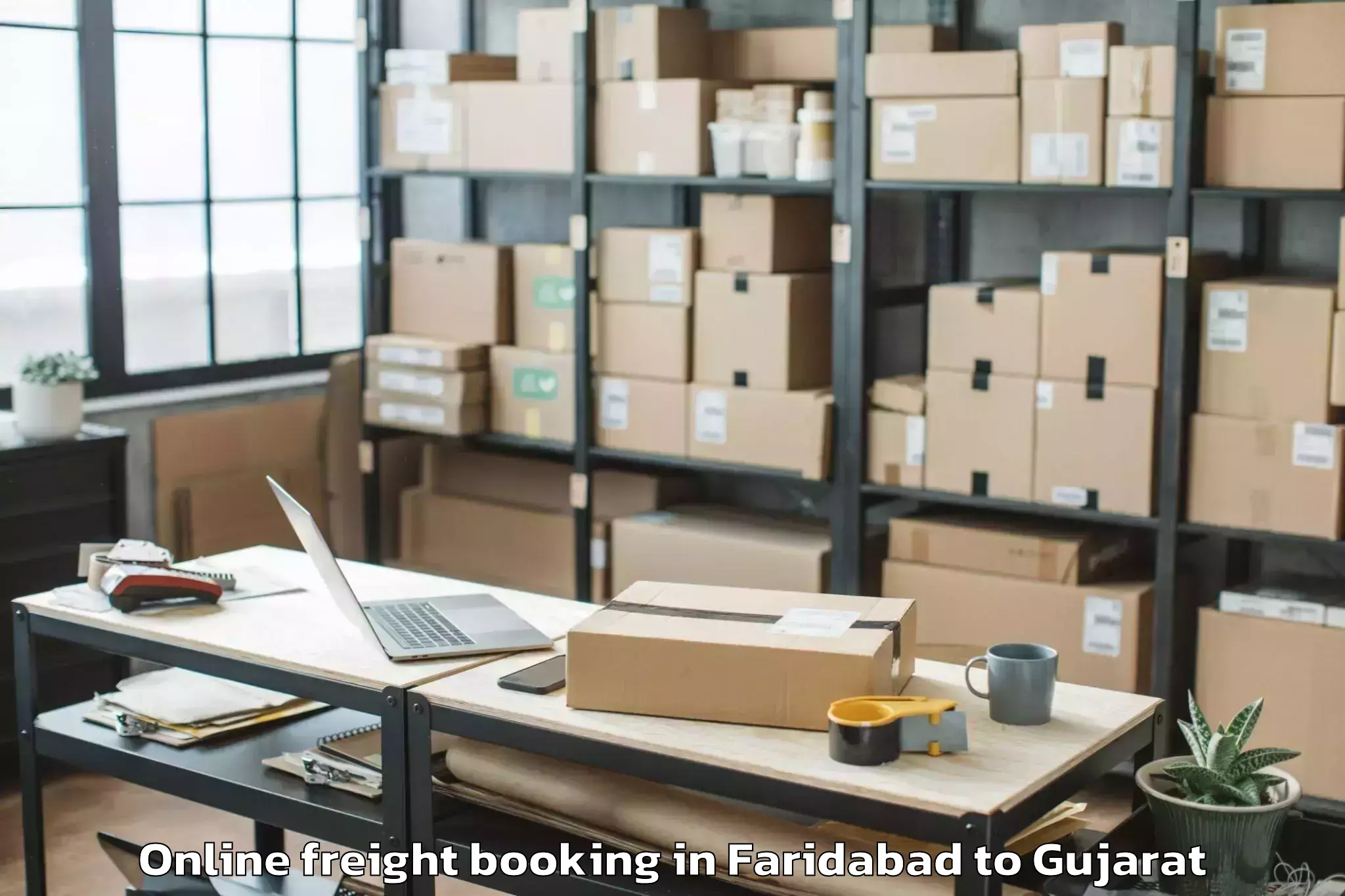 Trusted Faridabad to Sanand Online Freight Booking